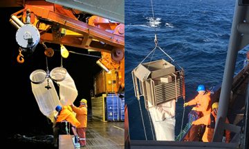 Collecting specimens using a trawl